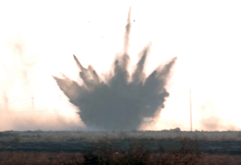 how much force is in a tank shell explosion?