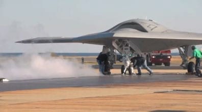 X-47B UCAS Inaugural Land-based Catapult Launch | Defense Media Network