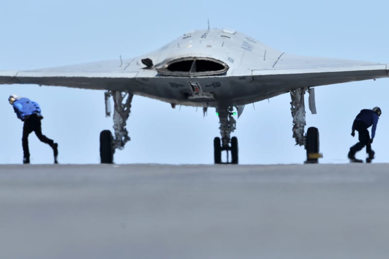 First X-47B Carrier Catapult Launch | Defense Media Network