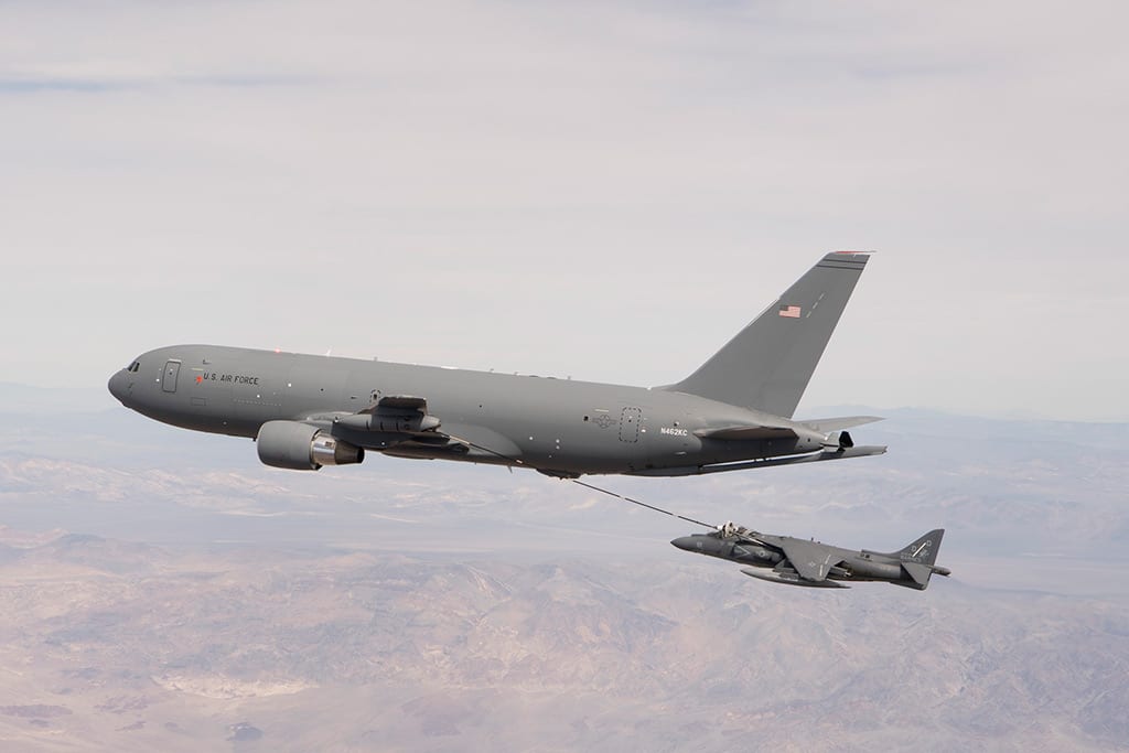 KC-46A Successfully Refuels Harrier | Defense Media Network