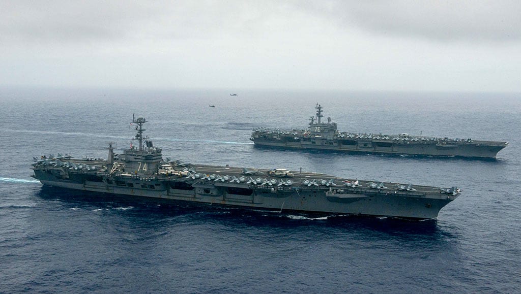 Dual Carrier Strike Group Ops In Western Pacific 